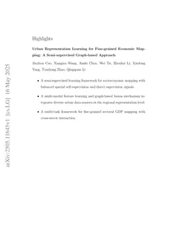 Urban Representation Learning for Fine-grained Economic Mapping: A Semi-supervised Graph-based Approach