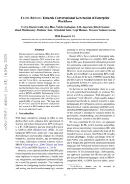 FLOW-BENCH: Towards Conversational Generation of Enterprise Workflows