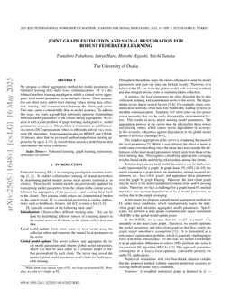 Joint Graph Estimation and Signal Restoration for Robust Federated Learning