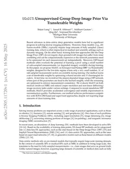 UGoDIT: Unsupervised Group Deep Image Prior Via Transferable Weights