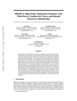 HOME-3: High-Order Momentum Estimator with Third-Power Gradient for Convex and Smooth Nonconvex Optimization