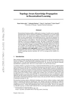 Topology-Aware Knowledge Propagation in Decentralized Learning