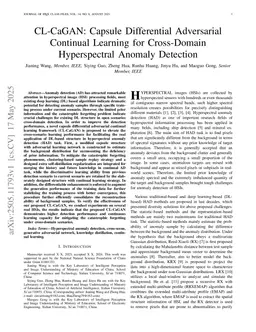 CL-CaGAN: Capsule differential adversarial continuous learning for cross-domain hyperspectral anomaly detection