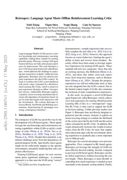 Retrospex: Language Agent Meets Offline Reinforcement Learning Critic