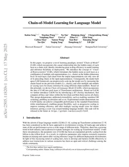 Chain-of-Model Learning for Language Model
