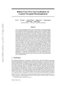 Robust Drone-View Geo-Localization via Content-Viewpoint Disentanglement