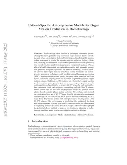 Patient-Specific Autoregressive Models for Organ Motion Prediction in Radiotherapy