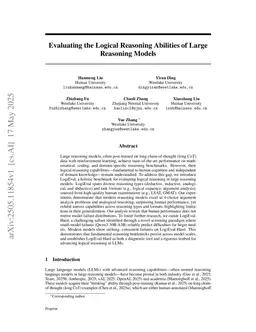 Evaluating the Logical Reasoning Abilities of Large Reasoning Models