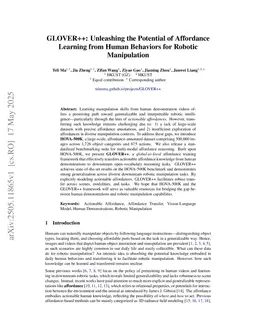 GLOVER++: Unleashing the Potential of Affordance Learning from Human Behaviors for Robotic Manipulation