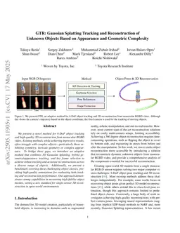 GTR: Gaussian Splatting Tracking and Reconstruction of Unknown Objects Based on Appearance and Geometric Complexity