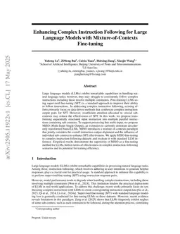 Enhancing Complex Instruction Following for Large Language Models with Mixture-of-Contexts Fine-tuning