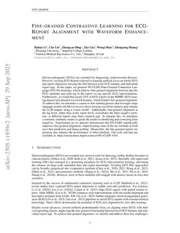 Fine-grained Contrastive Learning for ECG-Report Alignment with Waveform Enhancement