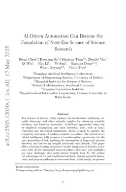 AI-Driven Automation Can Become the Foundation of Next-Era Science of Science Research