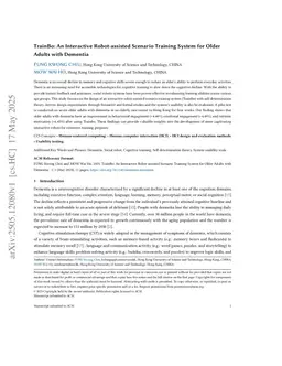 TrainBo: An Interactive Robot-assisted Scenario Training System for Older Adults with Dementia