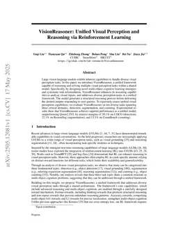 VisionReasoner: Unified Reasoning-Integrated Visual Perception via Reinforcement Learning