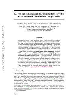 LOVE: Benchmarking and Evaluating Text-to-Video Generation and Video-to-Text Interpretation