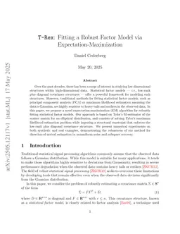 T-Rex: Fitting a Robust Factor Model via Expectation-Maximization