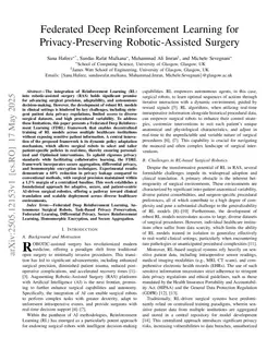 Federated Deep Reinforcement Learning for Privacy-Preserving Robotic-Assisted Surgery