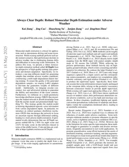 Always Clear Depth: Robust Monocular Depth Estimation under Adverse Weather