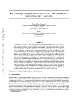 Bridging Quantized Artificial Neural Networks and Neuromorphic Hardware