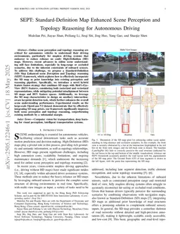 SEPT: Standard-Definition Map Enhanced Scene Perception and Topology Reasoning for Autonomous Driving
