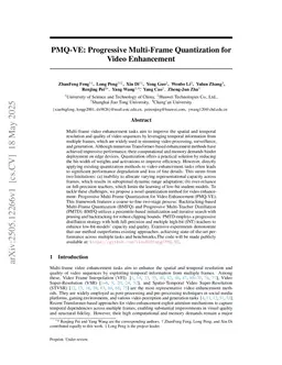 PMQ-VE: Progressive Multi-Frame Quantization for Video Enhancement