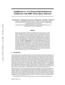 LightRetriever: A LLM-based Text Retrieval Architecture with Extremely Faster Query Inference