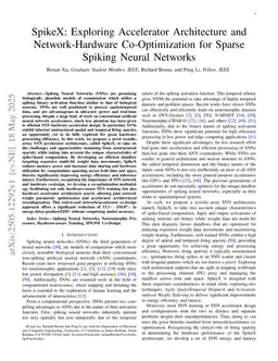 SpikeX: Exploring Accelerator Architecture and Network-Hardware Co-Optimization for Sparse Spiking Neural Networks