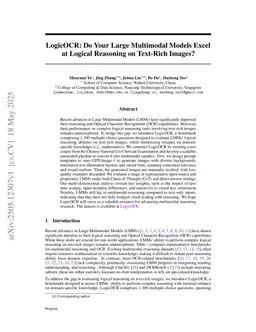 LogicOCR: Do Your Large Multimodal Models Excel at Logical Reasoning on Text-Rich Images?