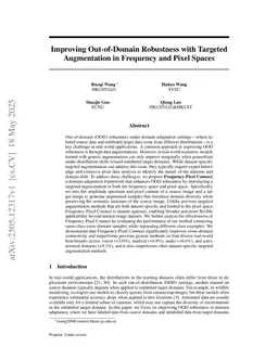 Improving Out-of-Domain Robustness with Targeted Augmentation in Frequency and Pixel Spaces