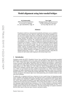 Model alignment using inter-modal bridges