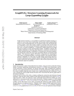 GraphFLEx: Structure Learning Framework for Large Expanding Graphs
