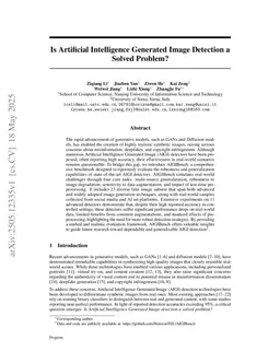 Is Artificial Intelligence Generated Image Detection a Solved Problem?