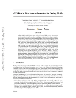 OSS-Bench: Benchmark Generator for Coding LLMs