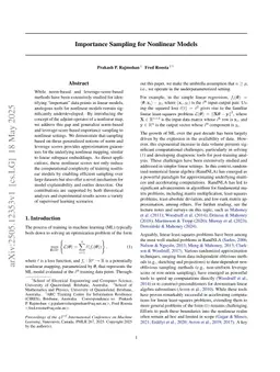 Importance Sampling for Nonlinear Models