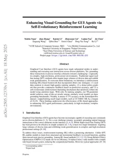 Enhancing Visual Grounding for GUI Agents via Self-Evolutionary Reinforcement Learning