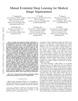 Mutual Evidential Deep Learning for Medical Image Segmentation
