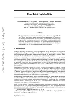 Fixed Point Explainability