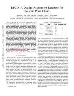 DPCD: A Quality Assessment Database for Dynamic Point Clouds