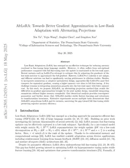 AltLoRA: Towards Better Gradient Approximation in Low-Rank Adaptation with Alternating Projections