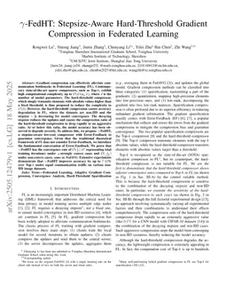 $γ$-FedHT: Stepsize-Aware Hard-Threshold Gradient Compression in Federated Learning