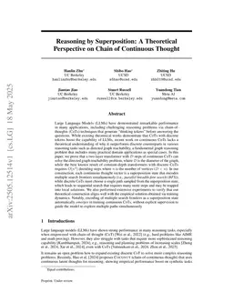 Reasoning by Superposition: A Theoretical Perspective on Chain of Continuous Thought