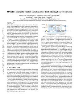 HAKES: Scalable Vector Database for Embedding Search Service