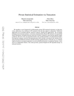 Private Statistical Estimation via Truncation