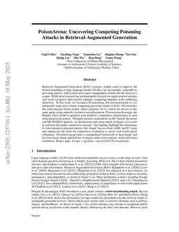 PoisonArena: Uncovering Competing Poisoning Attacks in Retrieval-Augmented Generation
