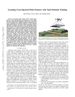 Learning Cross-Spectral Point Features with Task-Oriented Training
