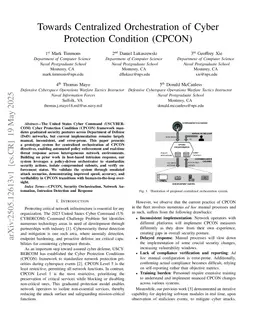 Towards Centralized Orchestration of Cyber Protection Condition (CPCON)