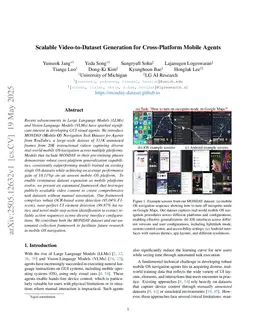Scalable Video-to-Dataset Generation for Cross-Platform Mobile Agents