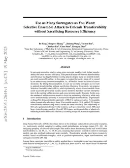 Use as Many Surrogates as You Want: Selective Ensemble Attack to Unleash Transferability without Sacrificing Resource Efficiency