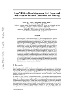 Know3-RAG: A Knowledge-aware RAG Framework with Adaptive Retrieval, Generation, and Filtering